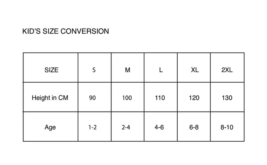 KID’S SIZE GUIDE - Wool Wacay